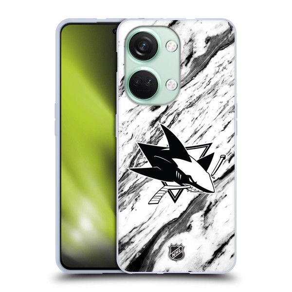 NHL San Jose Sharks Marble Soft Gel Case for OnePlus Nord 3 5G