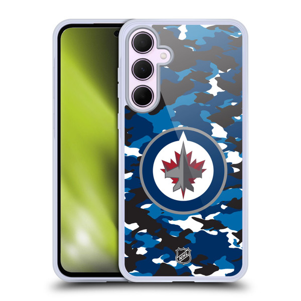 NHL Winnipeg Jets Camouflage Soft Gel Case for Samsung Galaxy A35 5G