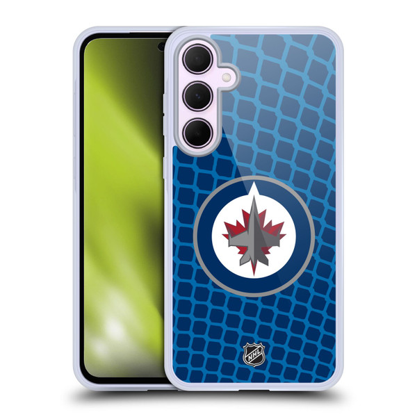 NHL Winnipeg Jets Net Pattern Soft Gel Case for Samsung Galaxy A35 5G
