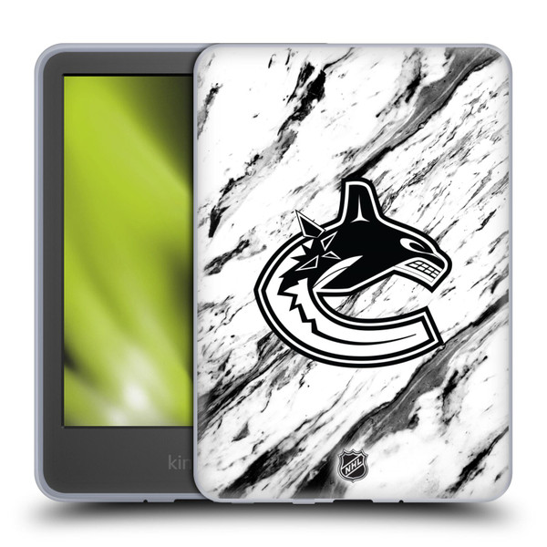 NHL Vancouver Canucks Marble Soft Gel Case for Amazon Kindle 11th Gen 6in 2022