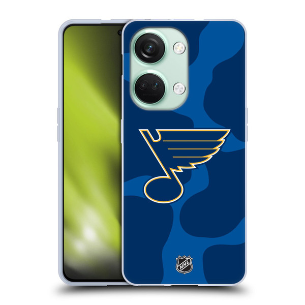 NHL St Louis Blues Cow Pattern Soft Gel Case for OnePlus Nord 3 5G