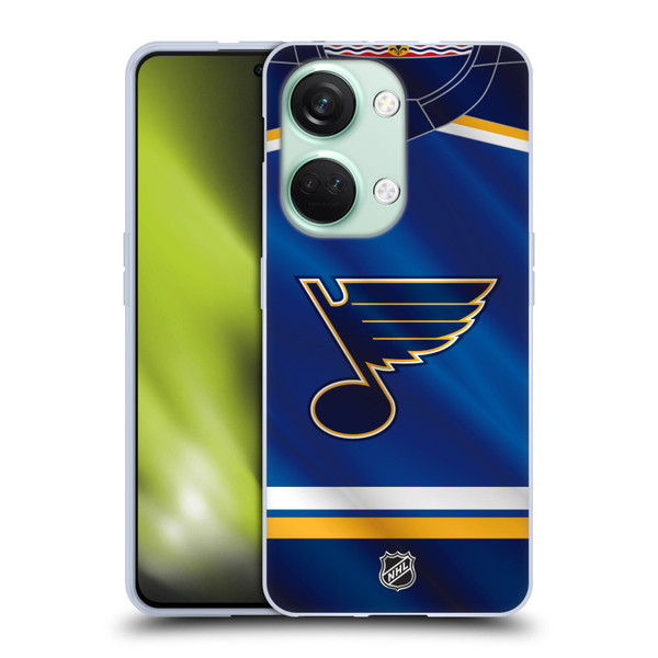 NHL St Louis Blues Jersey Soft Gel Case for OnePlus Nord 3 5G