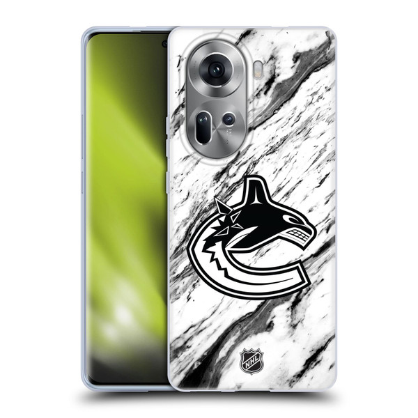 NHL Vancouver Canucks Marble Soft Gel Case for OPPO Reno11