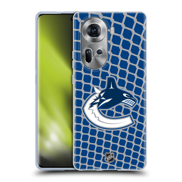 NHL Vancouver Canucks Net Pattern Soft Gel Case for OPPO Reno11