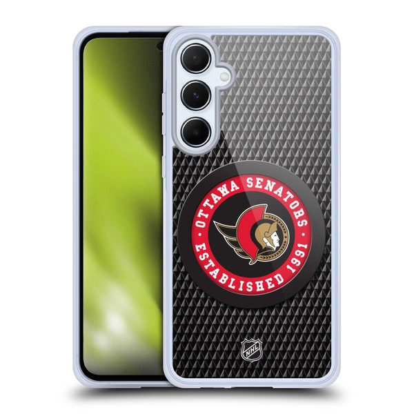NHL Ottawa Senators Puck Texture Soft Gel Case for Samsung Galaxy A55 5G