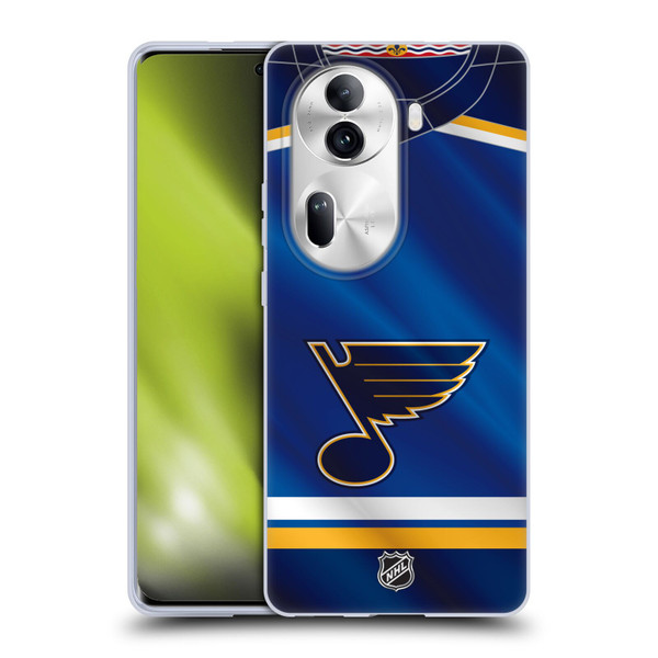 NHL St Louis Blues Jersey Soft Gel Case for OPPO Reno11 Pro