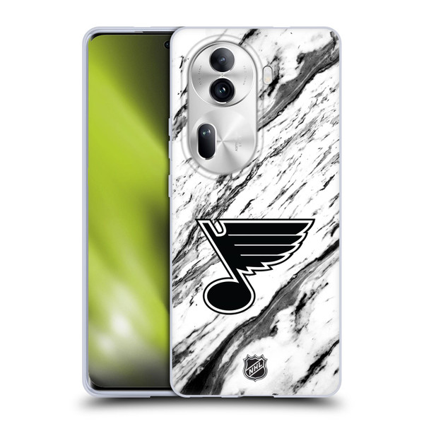 NHL St Louis Blues Marble Soft Gel Case for OPPO Reno11 Pro