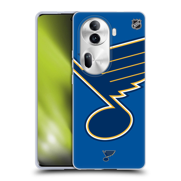NHL St Louis Blues Oversized Soft Gel Case for OPPO Reno11 Pro