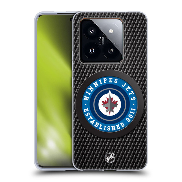NHL Winnipeg Jets Puck Texture Soft Gel Case for Xiaomi 14 Pro