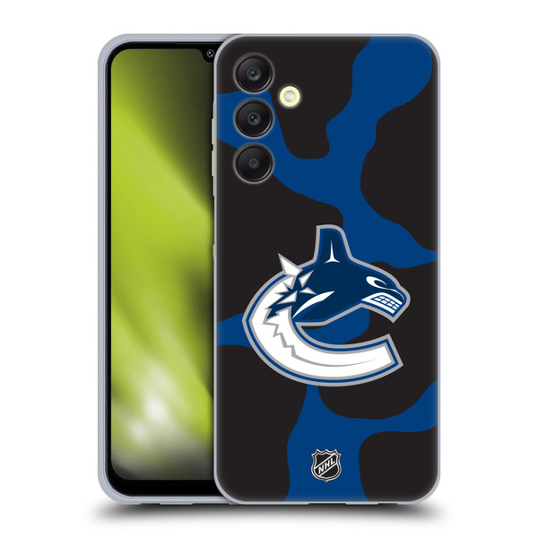NHL Vancouver Canucks Cow Pattern Soft Gel Case for Samsung Galaxy A25 5G