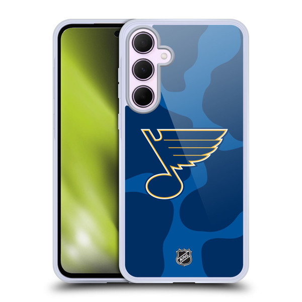 NHL St Louis Blues Cow Pattern Soft Gel Case for Samsung Galaxy A35 5G