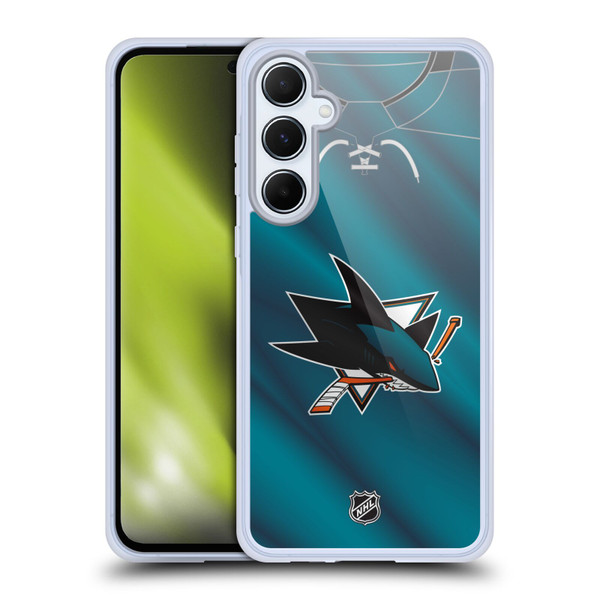 NHL San Jose Sharks Jersey Soft Gel Case for Samsung Galaxy A55 5G