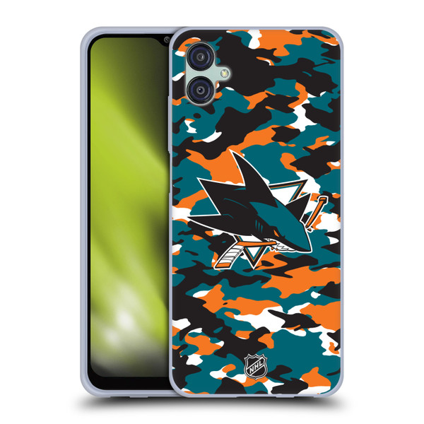 NHL San Jose Sharks Camouflage Soft Gel Case for Samsung Galaxy M04 5G / A04e