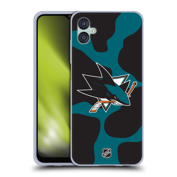 NHL San Jose Sharks Cow Pattern Soft Gel Case for Samsung Galaxy M04 5G / A04e