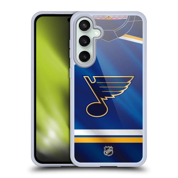 NHL St Louis Blues Jersey Soft Gel Case for Samsung Galaxy S23 FE 5G & MagSafe