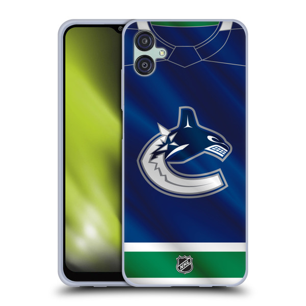 NHL Vancouver Canucks Jersey Soft Gel Case for Samsung Galaxy M04 5G / A04e