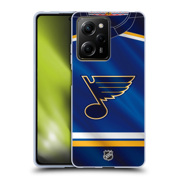 NHL St Louis Blues Jersey Soft Gel Case for Xiaomi Redmi Note 12 Pro 5G