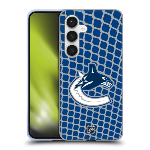 NHL Vancouver Canucks Net Pattern Soft Gel Case for Samsung Galaxy S24 5G