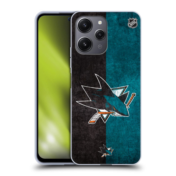 NHL San Jose Sharks Half Distressed Soft Gel Case for Xiaomi Redmi 12