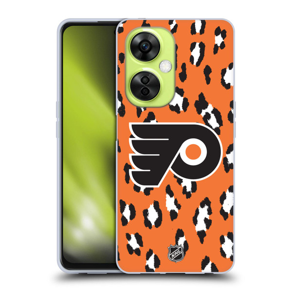 NHL Philadelphia Flyers Leopard Pattern Soft Gel Case for OnePlus Nord CE 3 Lite 5G
