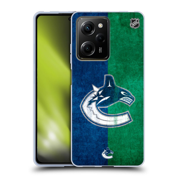 NHL Vancouver Canucks Half Distressed Soft Gel Case for Xiaomi Redmi Note 12 Pro 5G