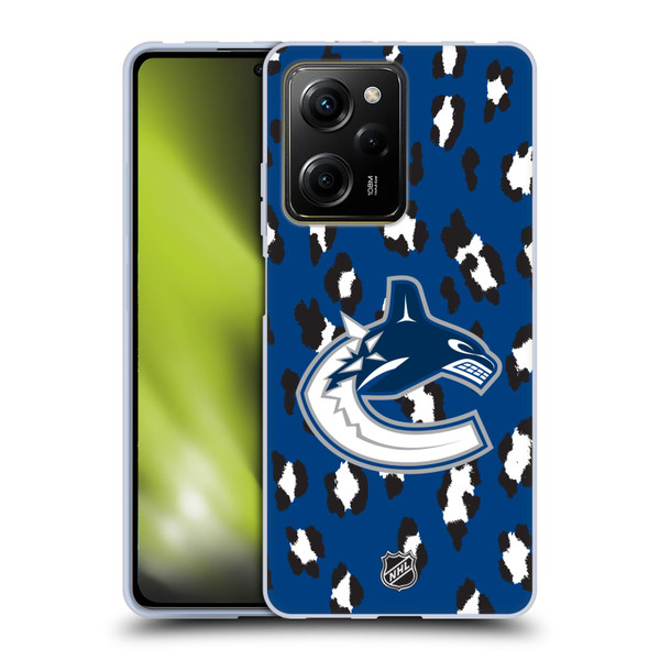 NHL Vancouver Canucks Leopard Patten Soft Gel Case for Xiaomi Redmi Note 12 Pro 5G