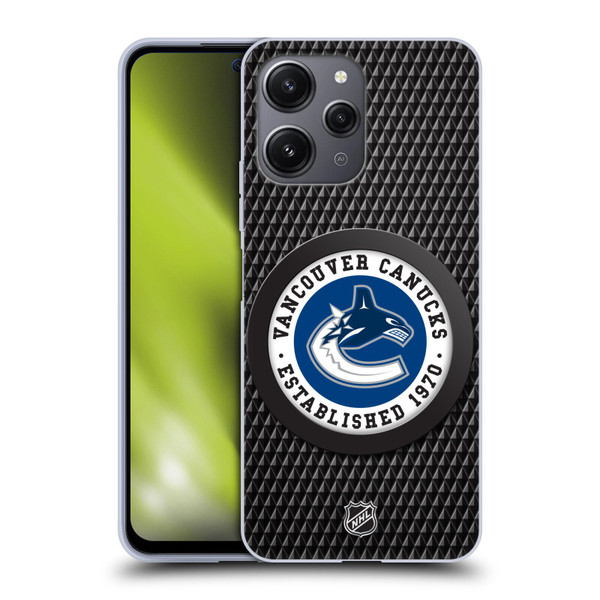 NHL Vancouver Canucks Puck Texture Soft Gel Case for Xiaomi Redmi 12
