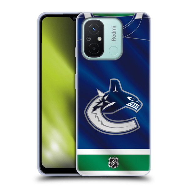 NHL Vancouver Canucks Jersey Soft Gel Case for Xiaomi Redmi 12C