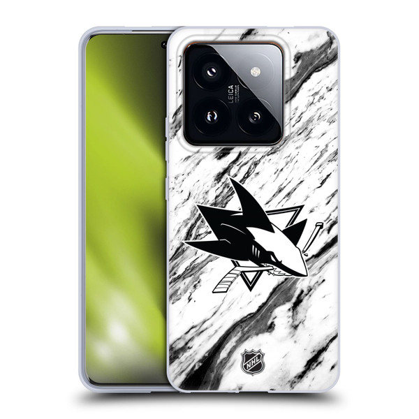 NHL San Jose Sharks Marble Soft Gel Case for Xiaomi 14 Pro