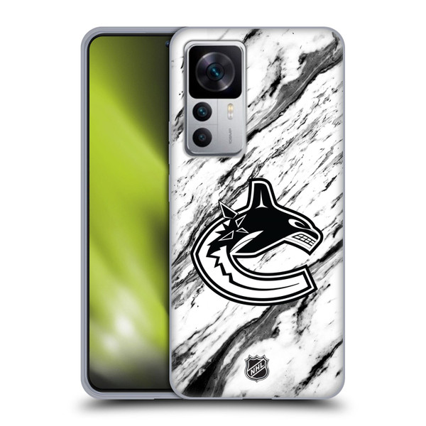 NHL Vancouver Canucks Marble Soft Gel Case for Xiaomi 12T 5G / 12T Pro 5G / Redmi K50 Ultra 5G