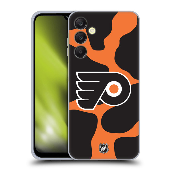 NHL Philadelphia Flyers Cow Pattern Soft Gel Case for Samsung Galaxy A25 5G