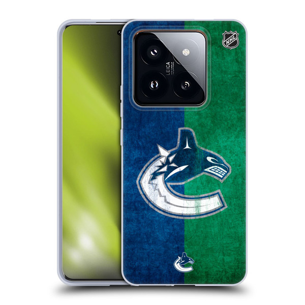 NHL Vancouver Canucks Half Distressed Soft Gel Case for Xiaomi 14 Pro