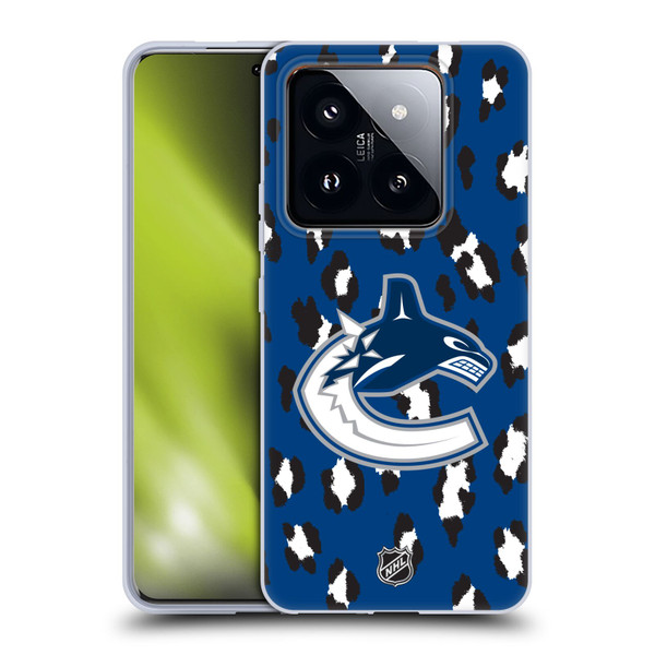 NHL Vancouver Canucks Leopard Patten Soft Gel Case for Xiaomi 14 Pro