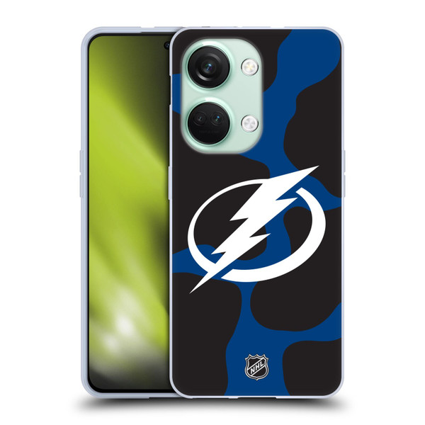 NHL Tampa Bay Lightning Cow Pattern Soft Gel Case for OnePlus Nord 3 5G