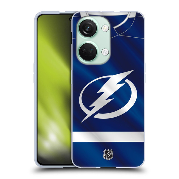 NHL Tampa Bay Lightning Jersey Soft Gel Case for OnePlus Nord 3 5G