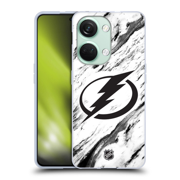 NHL Tampa Bay Lightning Marble Soft Gel Case for OnePlus Nord 3 5G