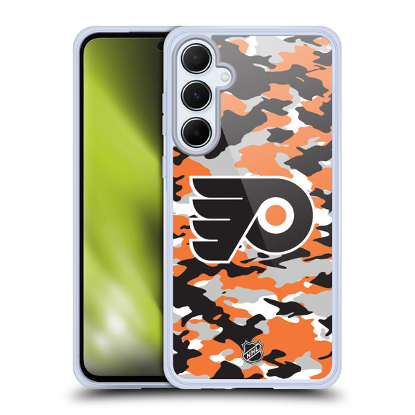 NHL Philadelphia Flyers Camouflage Soft Gel Case for Samsung Galaxy A55 5G