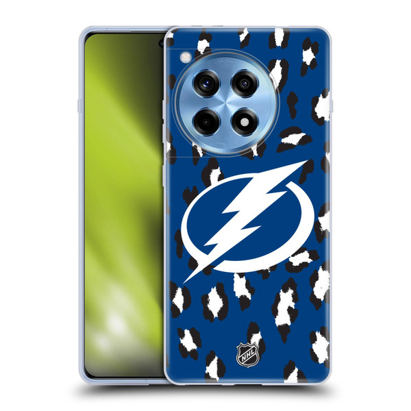 NHL Tampa Bay Lightning Leopard Patten Soft Gel Case for OnePlus 12R
