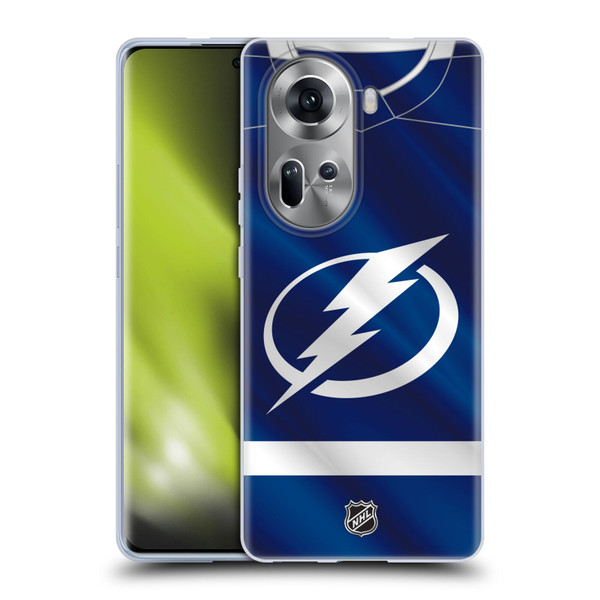 NHL Tampa Bay Lightning Jersey Soft Gel Case for OPPO Reno11