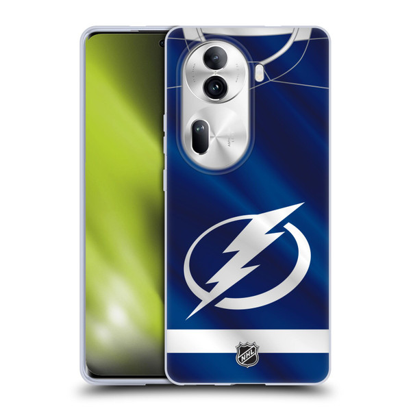 NHL Tampa Bay Lightning Jersey Soft Gel Case for OPPO Reno11 Pro