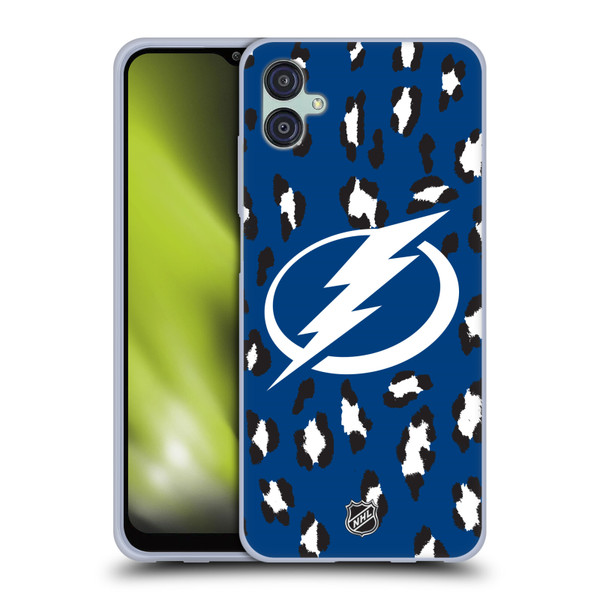 NHL Tampa Bay Lightning Leopard Patten Soft Gel Case for Samsung Galaxy M04 5G / A04e