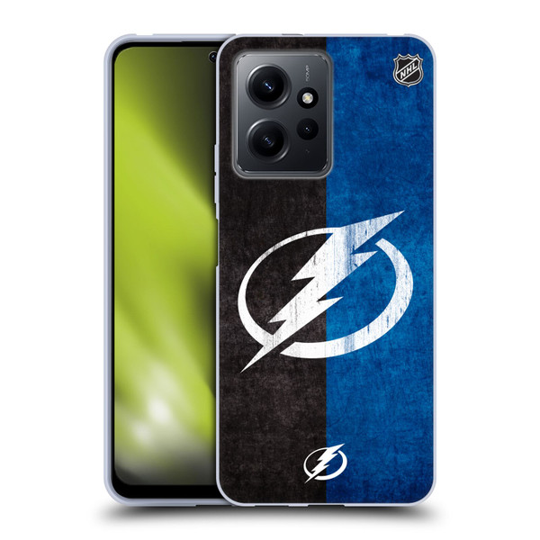 NHL Tampa Bay Lightning Half Distressed Soft Gel Case for Xiaomi Redmi Note 12 4G