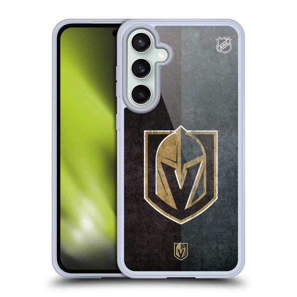 NHL Vegas Golden Knights Half Distressed Soft Gel Case for Samsung Galaxy S23 FE 5G