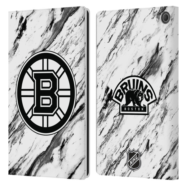NHL Boston Bruins Marble Leather Book Wallet Case Cover For Amazon Fire Max 11 2023