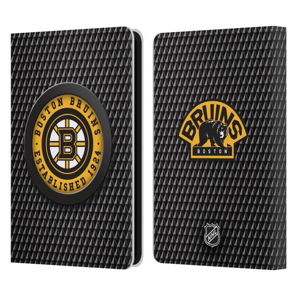 NHL Boston Bruins Puck Texture Leather Book Wallet Case Cover For Amazon Kindle 11th Gen 6in 2022