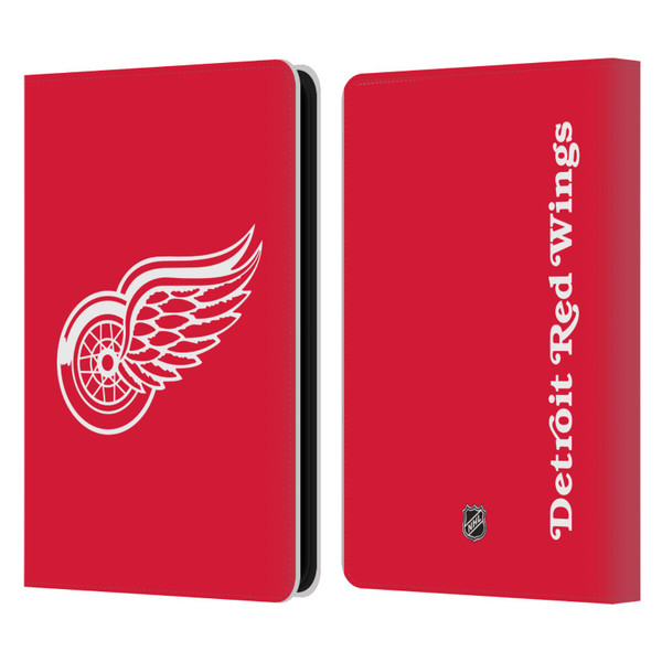 NHL Detroit Red Wings Plain Leather Book Wallet Case Cover For Amazon Kindle 11th Gen 6in 2022
