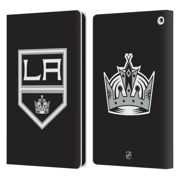 NHL Los Angeles Kings Plain Leather Book Wallet Case Cover For Amazon Fire HD 8/Fire HD 8 Plus 2020