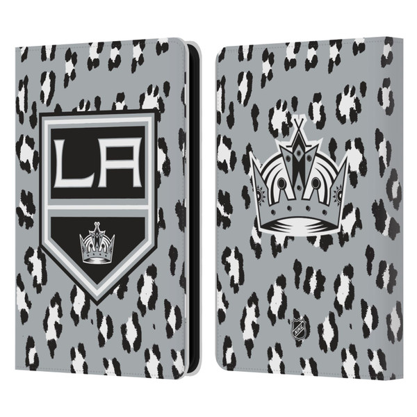 NHL Los Angeles Kings Leopard Patten Leather Book Wallet Case Cover For Amazon Kindle 11th Gen 6in 2022