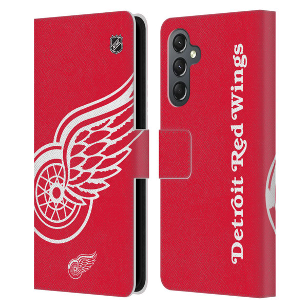 NHL Detroit Red Wings Oversized Leather Book Wallet Case Cover For Samsung Galaxy A25 5G