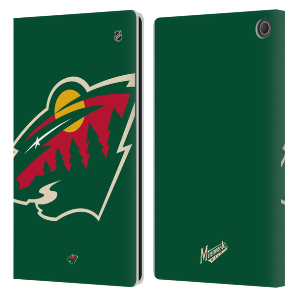 NHL Minnesota Wild Oversized Leather Book Wallet Case Cover For Amazon Fire Max 11 2023